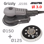 Электро шлифмашинка D150 JetaPRO Grizzly (3мм) бесщеточная вращательно-орбитальная фото №3