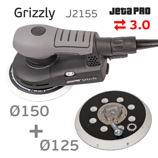 Электро шлифмашинка D150 JetaPRO Grizzly (3мм) бесщеточная вращательно-орбитальная фото №3