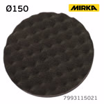 Круг полир. липучка Mirka D150 рельефный ЧЕРНЫЙ поролоновый полировальный диск фото №1