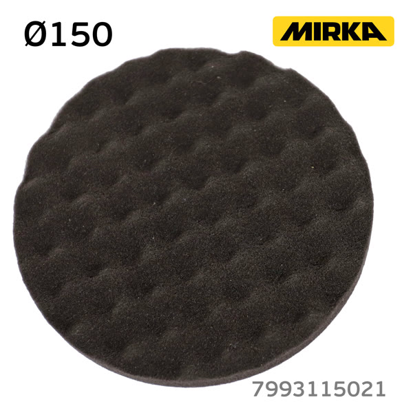 Круг полир. липучка Mirka D150 рельефный ЧЕРНЫЙ поролоновый полировальный диск фото №1