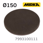 Круг полир. липучка Mirka D150 гладкий ЧЕРНЫЙ поролоновый полировальный диск фото №2