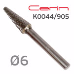 Бор-фреза ф6,0мм CERIN 321006 сфероконическая K0044/905 твердосплавная для фрезеровки фото №1