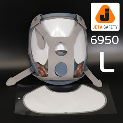 Маска полнолицевая без патронов Jeta Safety 6950 (размер L) с защитным покрытием NEW (аналог 3M)