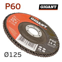 Круг лепестковый торц. ф125   Р60  GIGANT
