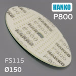 Круг шлиф. на поролоне ф150 Hanko FS115  (Р800; 181отв.; зеленый) Film Sponge MultiAir липучка фото №2