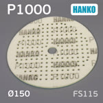 Круг шлиф. на поролоне ф150 Hanko FS115 (Р1000; 181отв; зеленый) Film Sponge MultiAir липучка фото №1