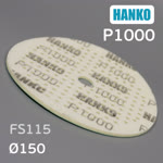 Круг шлиф. на поролоне ф150 Hanko FS115 (Р1000; 181отв; зеленый) Film Sponge MultiAir липучка фото №2