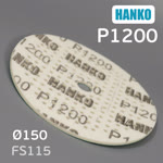 Круг шлиф. на поролоне ф150 Hanko FS115 (Р1200; 181отв; зеленый) Film Sponge MultiAir липучка фото №2