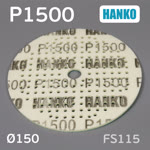 Круг шлиф. на поролоне ф150 Hanko FS115 (Р1500; 181отв; зеленый) Film Sponge MultiAir липучка фото №1