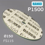 Круг шлиф. на поролоне ф150 Hanko FS115 (Р1500; 181отв; зеленый) Film Sponge MultiAir липучка фото №2