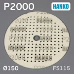 Круг шлиф. на поролоне ф150 Hanko FS115 (Р2000; 181отв; зеленый) Film Sponge MultiAir липучка фото №1