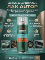 Лак-спрей матовый AUTOP №26 (650мл) высокоглянцевый универсальный УФ-устойчивый фото №4