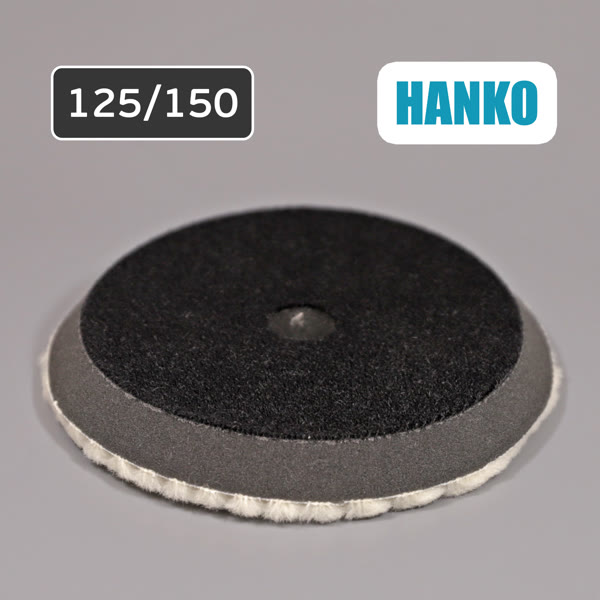 Мех на поролоне 125/150мм HANKO Wool Polishing Pad на липучке фото №7