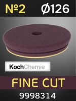 Круг полир. липучка Koch 126/136 желтый Fine Cut Pad (126х23мм) средняя фото №1
