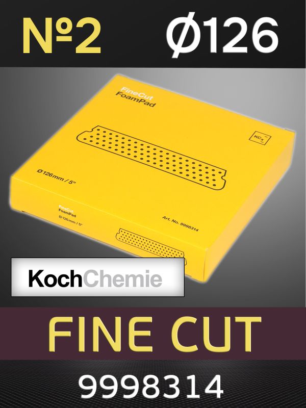 Круг полир. липучка Koch 126/136 желтый Fine Cut Pad (126х23мм) средняя фото №4