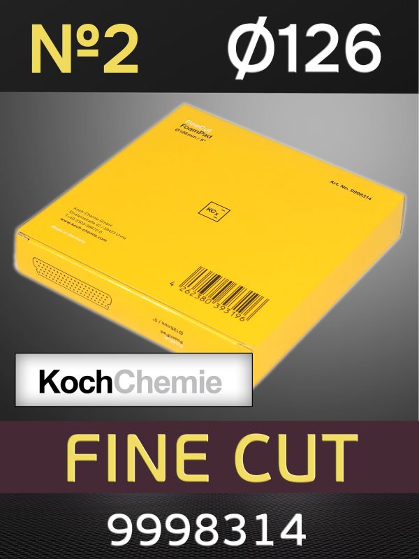 Круг полир. липучка Koch 126/136 желтый Fine Cut Pad (126х23мм) средняя фото №5