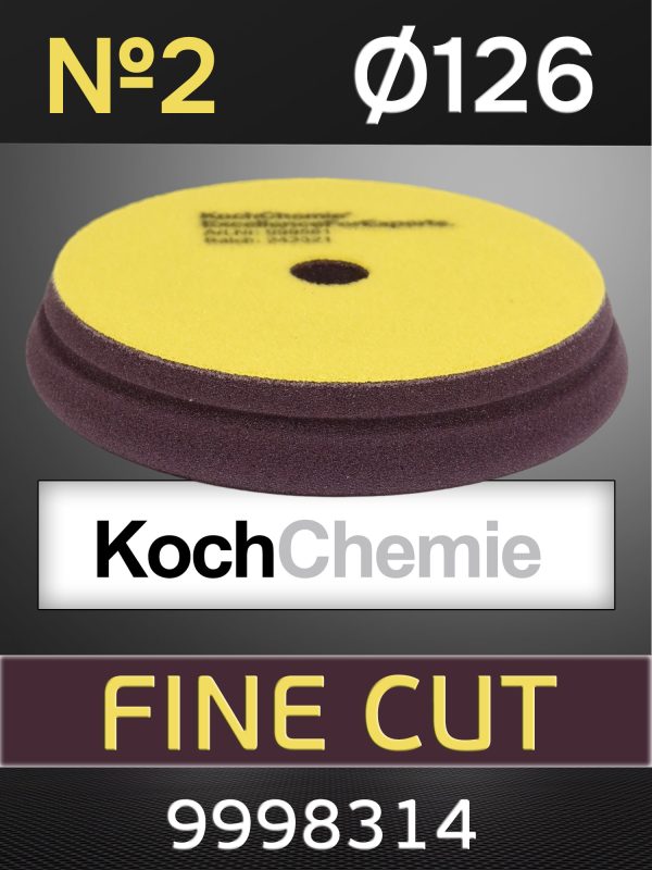 Круг полир. липучка Koch 126/136 желтый Fine Cut Pad (126х23мм) средняя