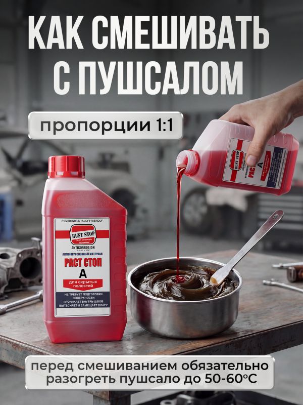 Состав GlesAIR RustStop A (1л) канистра пластиковая РАСТ СТОП / РастСтоп (красный) антикор фото №5
