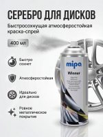Краска-спрей для дисков Mipa Winner серебро (400мл) атмосферостойкая быстросохнущая