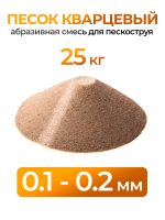 Песок кварцевый (0.1-0.2мм; 25кг) абразивная смесь для MSB мини-пескоструя