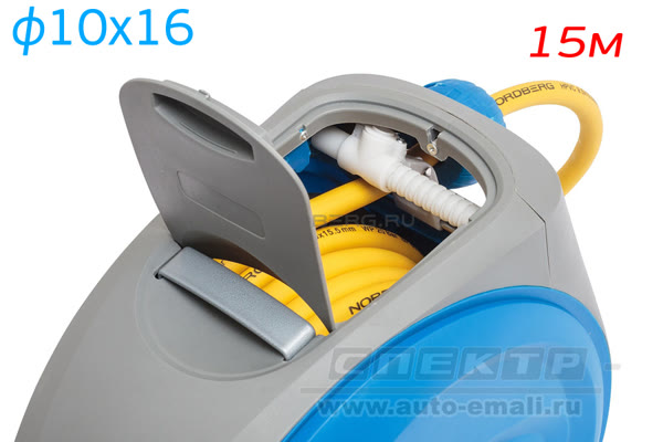 Шланг на КАТУШКЕ в бухте (15м) PVC 10х16 Nordberg воздушный гибридный HR1015HPVC фото №1